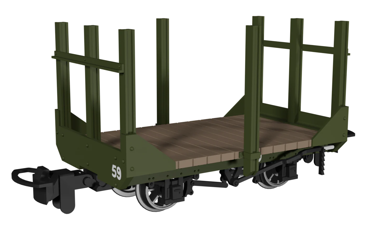 990704 Stake Wagon - Plain Green No.59