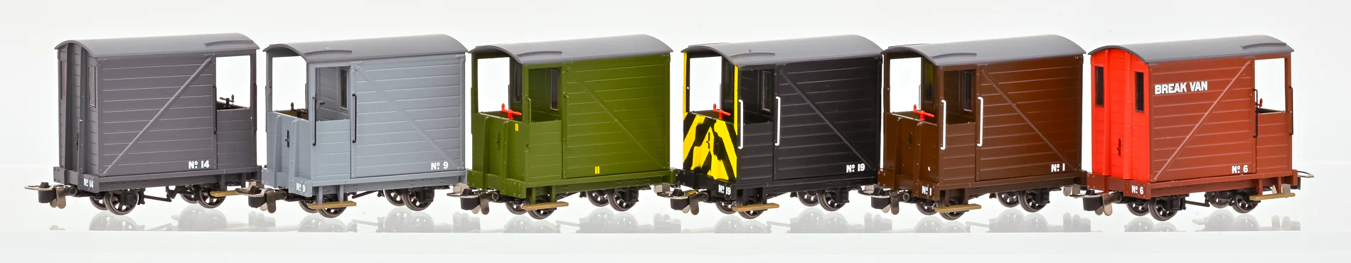 990803 Single Veranda Brake Van - Plain Grey No.9 - Image 3