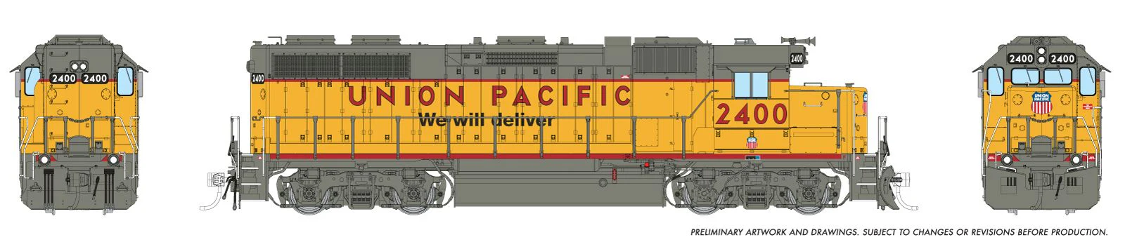 38572 HO EMD GP38 (DC/DCC/Sound): Union Pacific - Dash-3 Rebuild: #2400