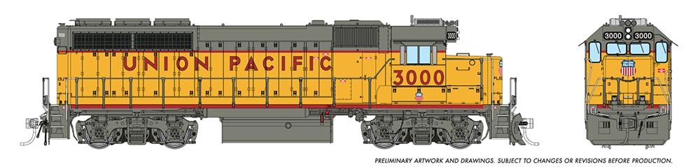 40529 HO EMD GP40 Mother+Slug (DC/DCC/Sound): Union Pacific: #3000 + #S-300