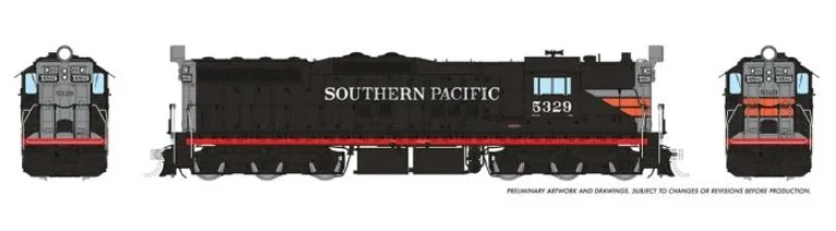 50612 HO EMD SD7 (DC/DCC/Sound): Southern Pacific - Black Widow: #5329 Diesel Locomotive