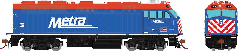 83702 HO F40PHM-2: Metra - Blue Scheme: #192 Diesel Locomotive - DCC Sound