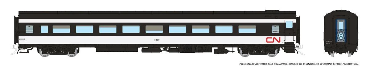 100375 HO Lightweight Coach: CN - Wet Noodle Scheme: #5619