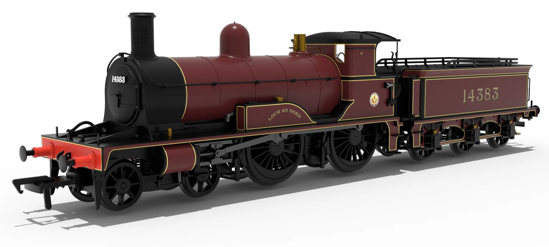 811506 Highland Railway Loch Class 4-4-0 No.14383 'Loch An Dorb' LMS Lined Crimson Steam Locomotive - DCC Sound