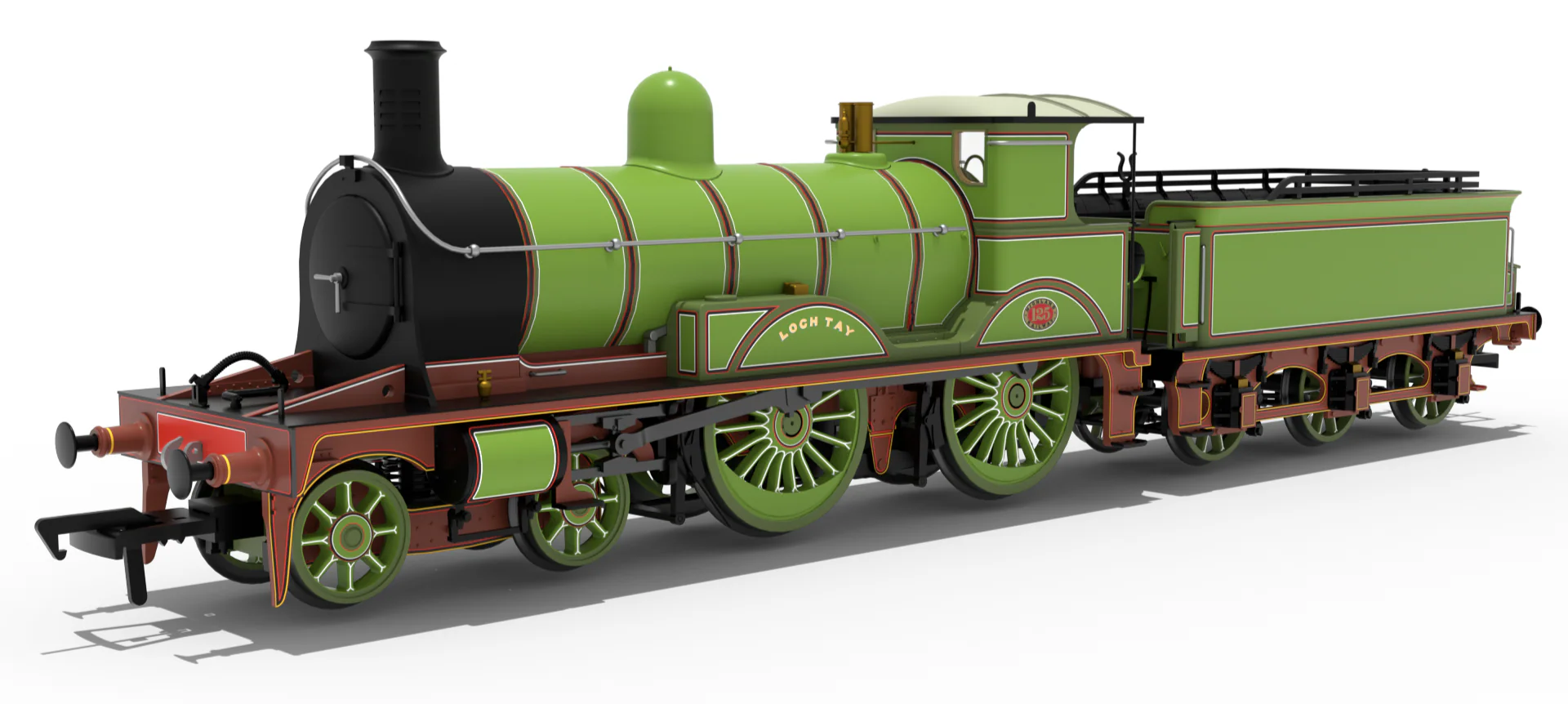 811501 Highland Railway Loch Class 4-4-0 No.125 'Loch Tay' HR Jones Lined Green Steam Locomotive - DCC Sound