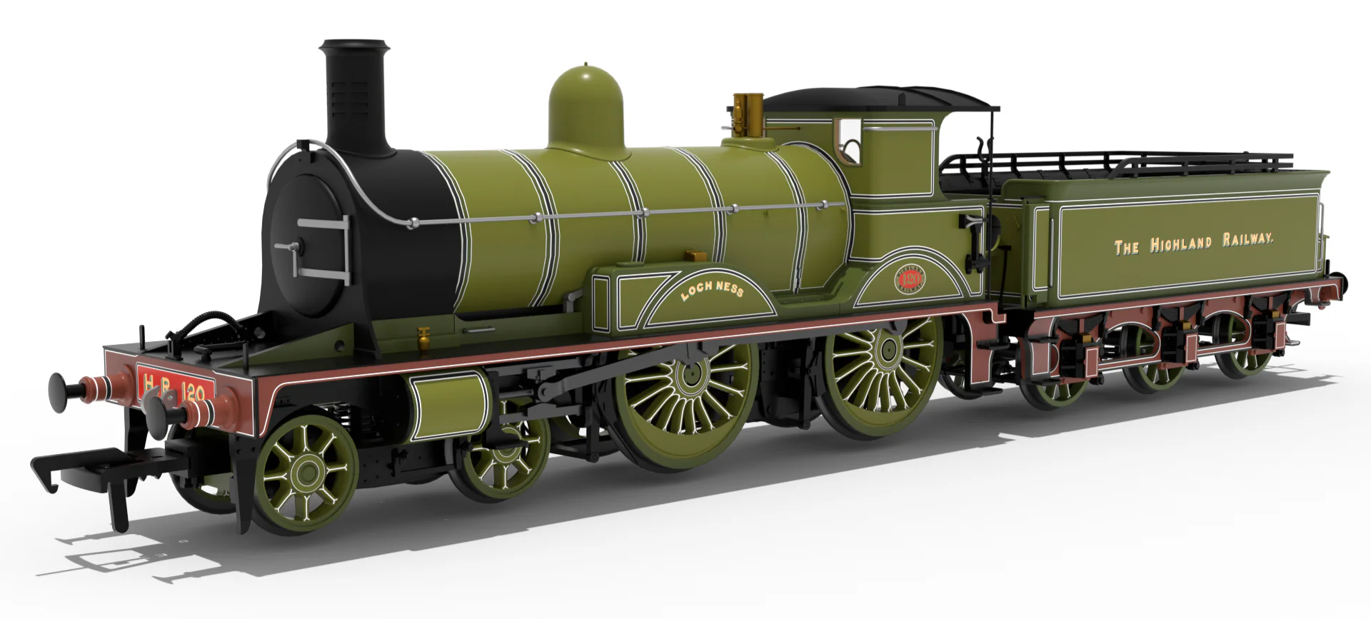 811003 Highland Railway Loch Class 4-4-0 No.120 'Loch Ness' HR Drummond Lined Green Steam Locomotive