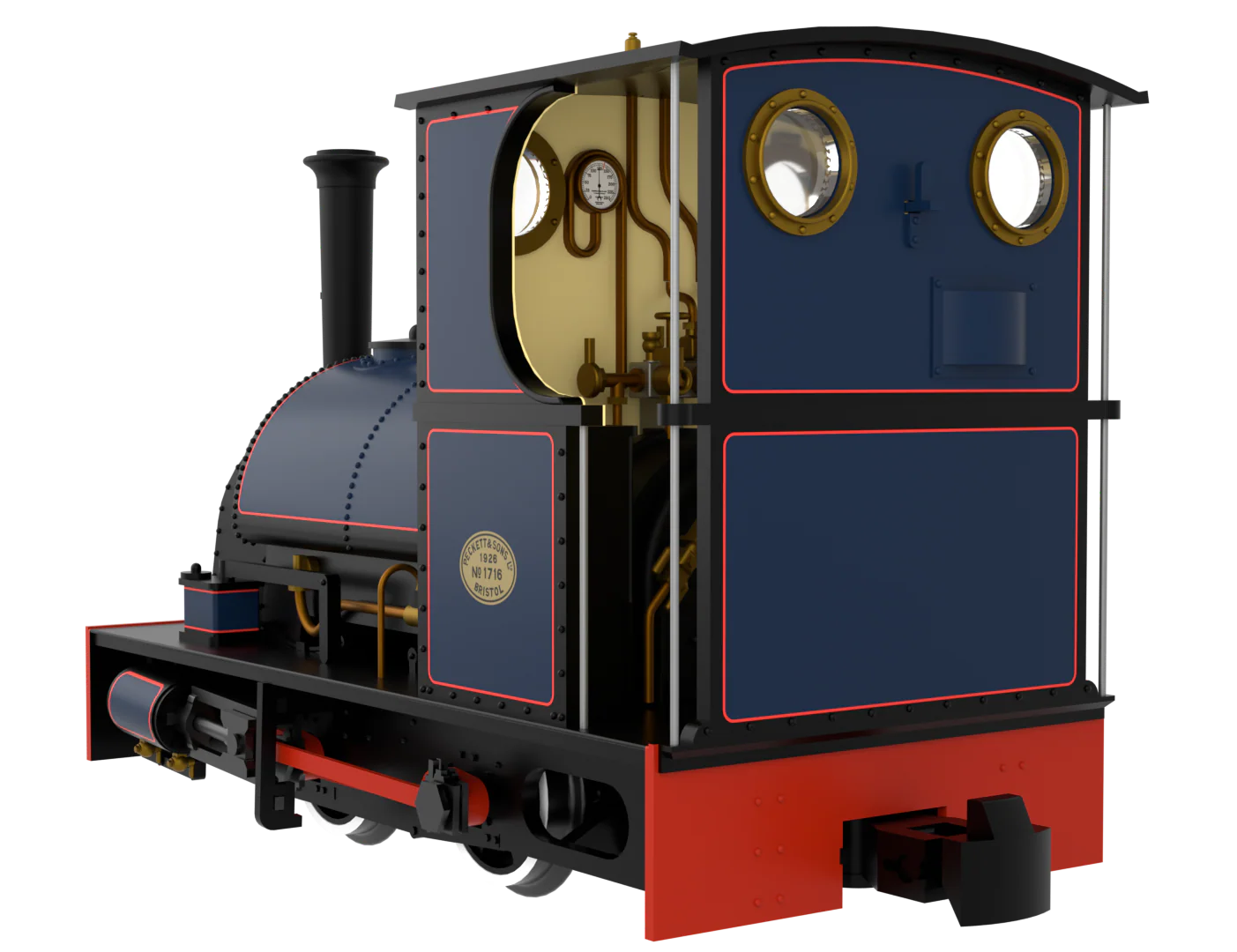 814008 Peckett & Sons Cranmore Class 0-4-0ST Lined Dark Blue Steam Locomotive - Image 2