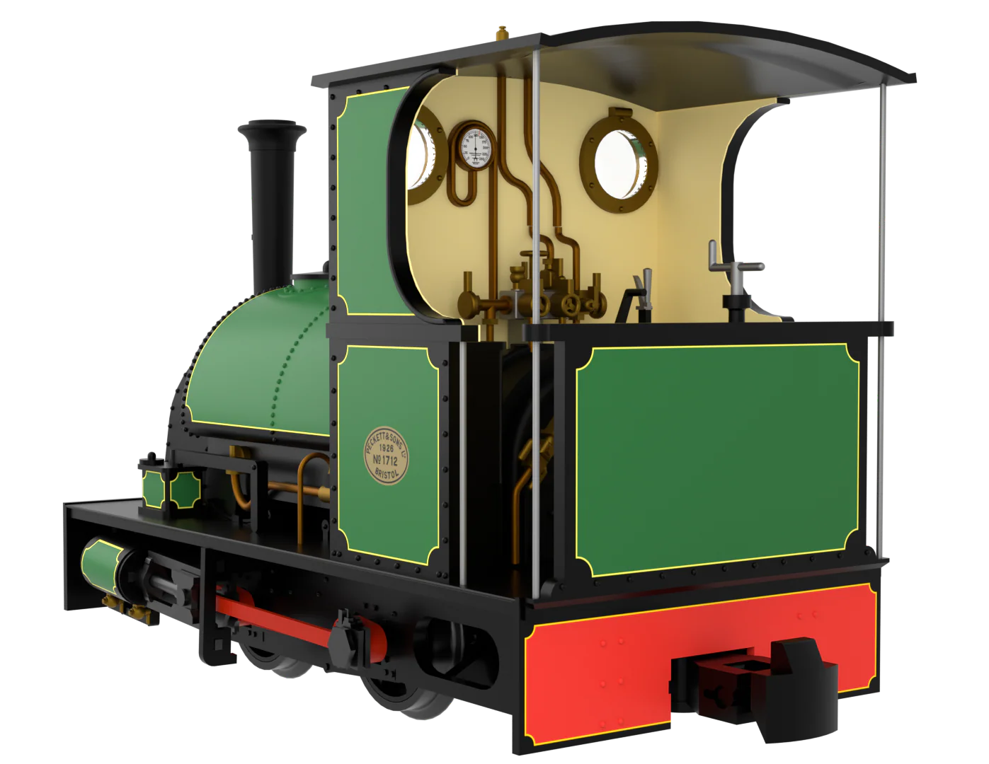 814003 Peckett & Sons Cranmore Class 0-4-0ST Bowaters Style Light Green Steam Locomotive - Image 2