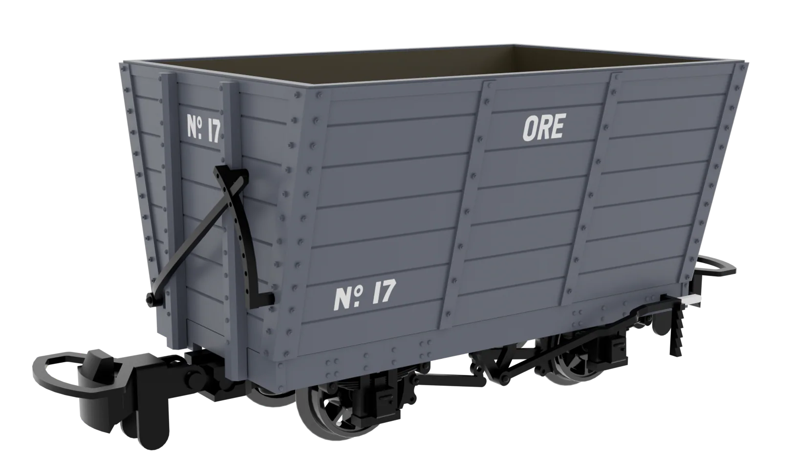 833003 Wooden Hopper - Dark Grey 'Ore' No. 17