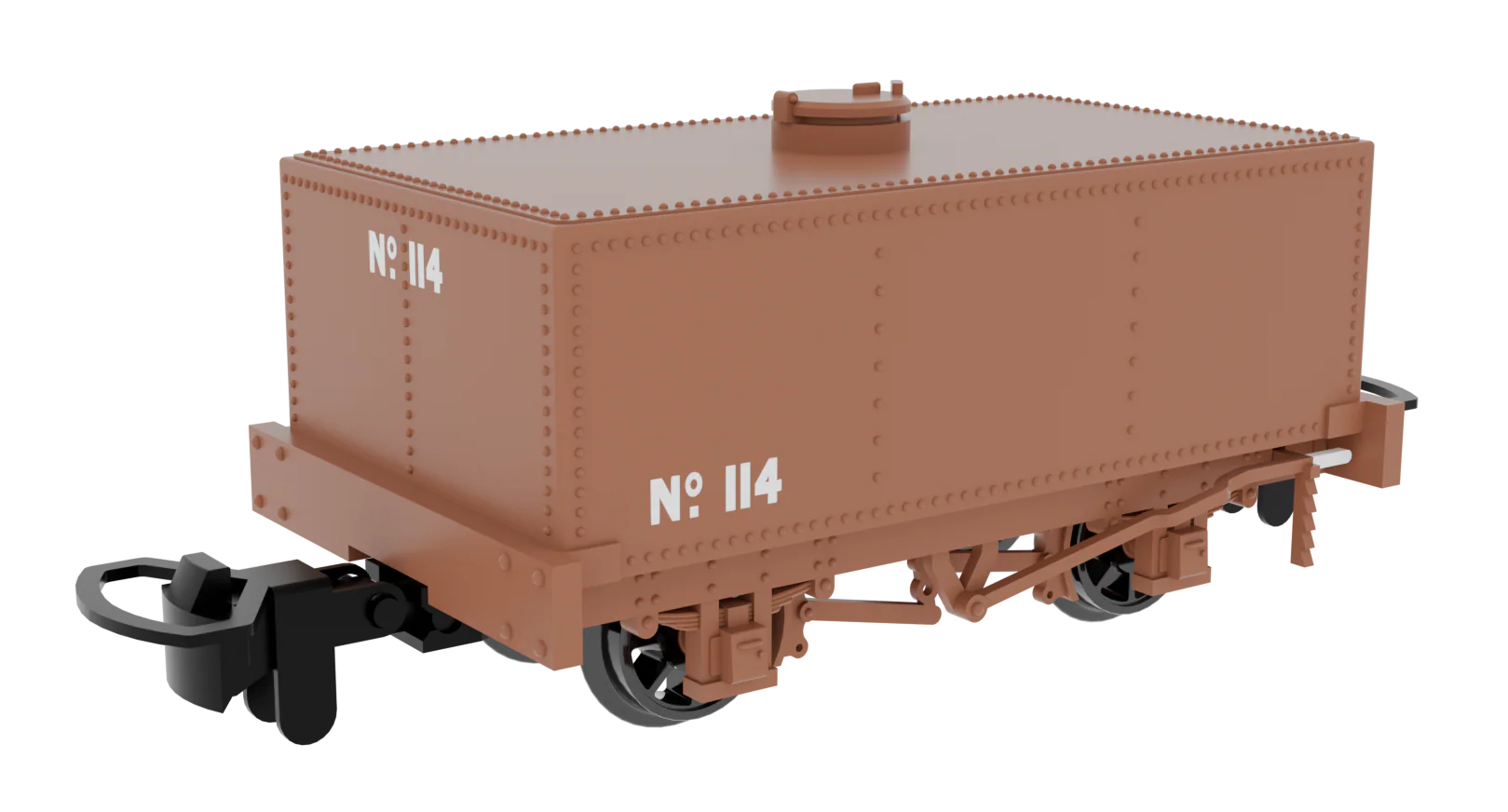 833108 Rectangular Tank - Plain Rusty brown No. 114