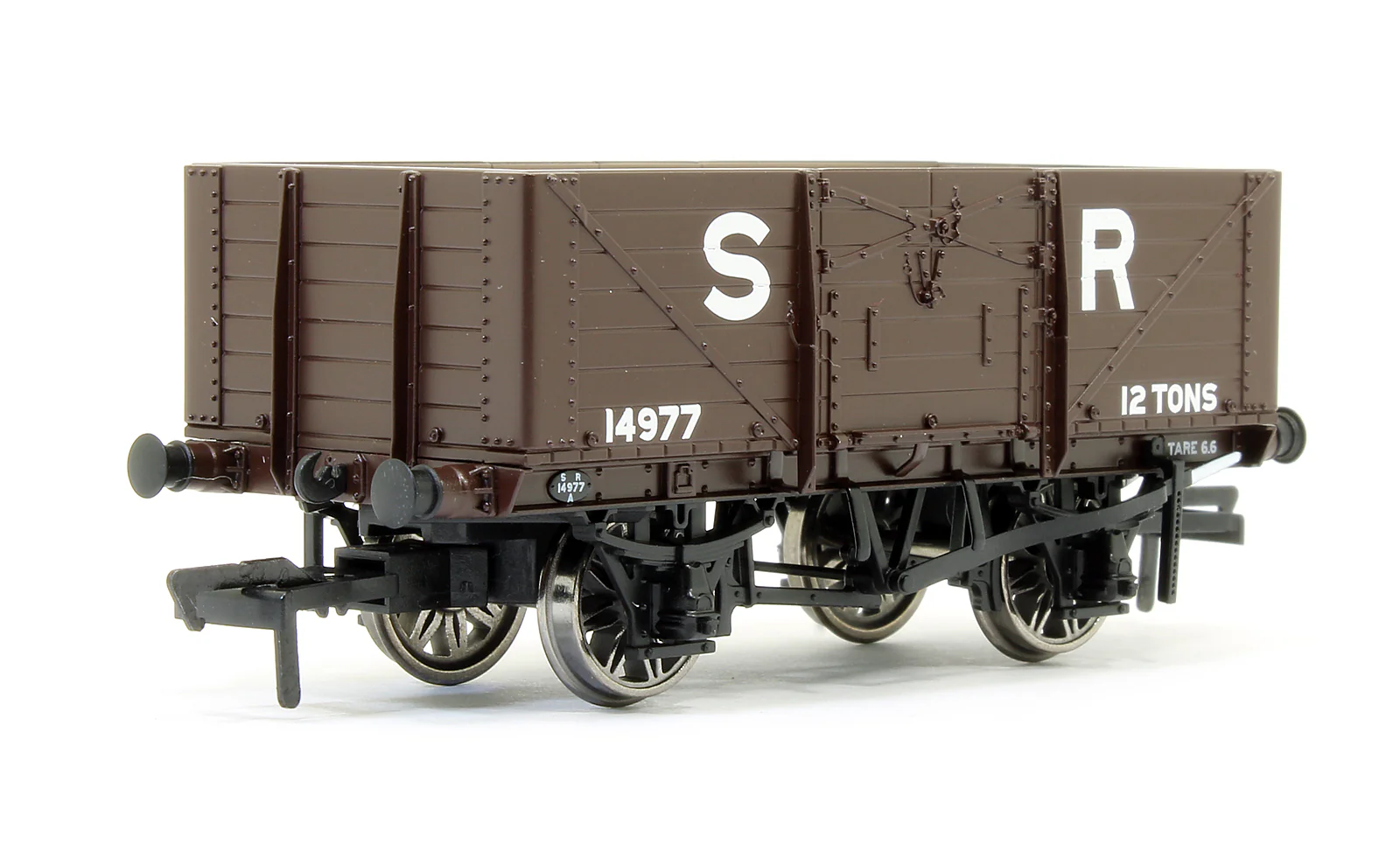 907003 SECR 1355 7 plank Open Wagon - SR brown (pre-1936) #14977 - Image 2