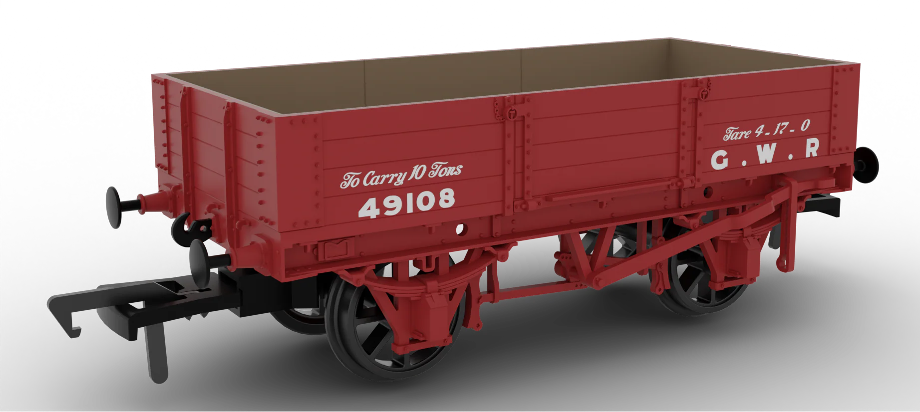 925011 Dia. O21 Four-Plank Open GWR Red (RHS GWR Lettering) No.49108