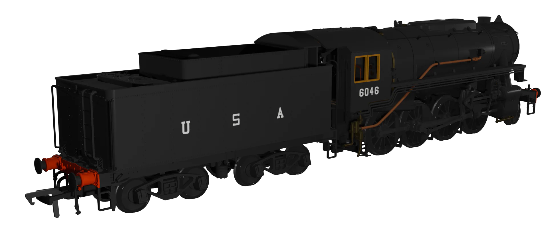 926007 USATC S160 2-8-0 Black U.S.A on Tender No.6046 (as Preserved) Steam Locomotive - Image 5