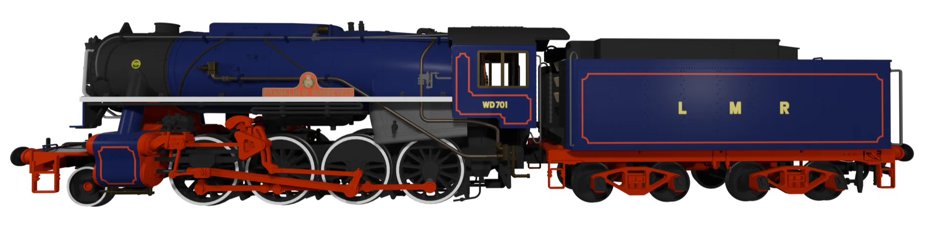 926512 USATC S160 2-8-0 'Franklin D. Roosevelt' Longmoor Military Railway Blue No.WD701 Steam Locomotive - DCC Sound - Image 6