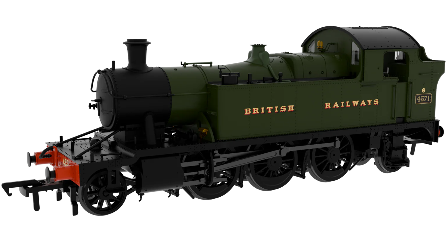 951106 GWR 45xx No.4571 British Railways (serif) Green Steam Locomotive