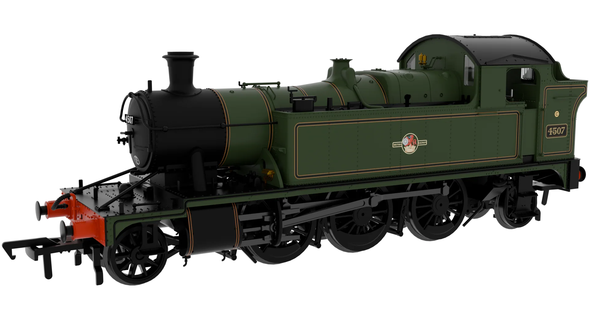 951109 GWR 45xx No.4507 BR Late Crest Lined Green Steam Locomotive