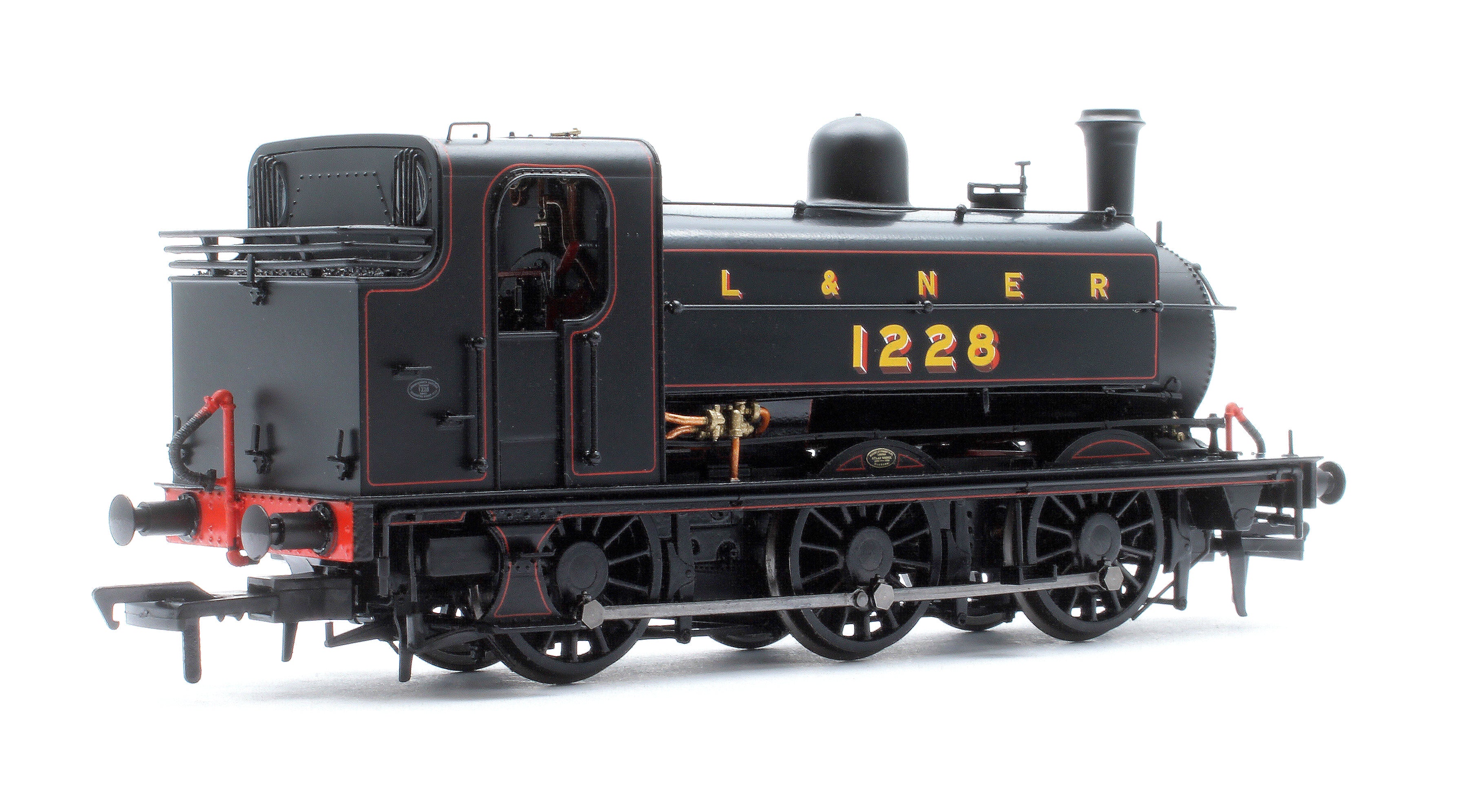 958503 LNER J52/2 No.1228 L&NER Black with Red Lining Steam Tank Locomotive - DCC Sound - Image 3