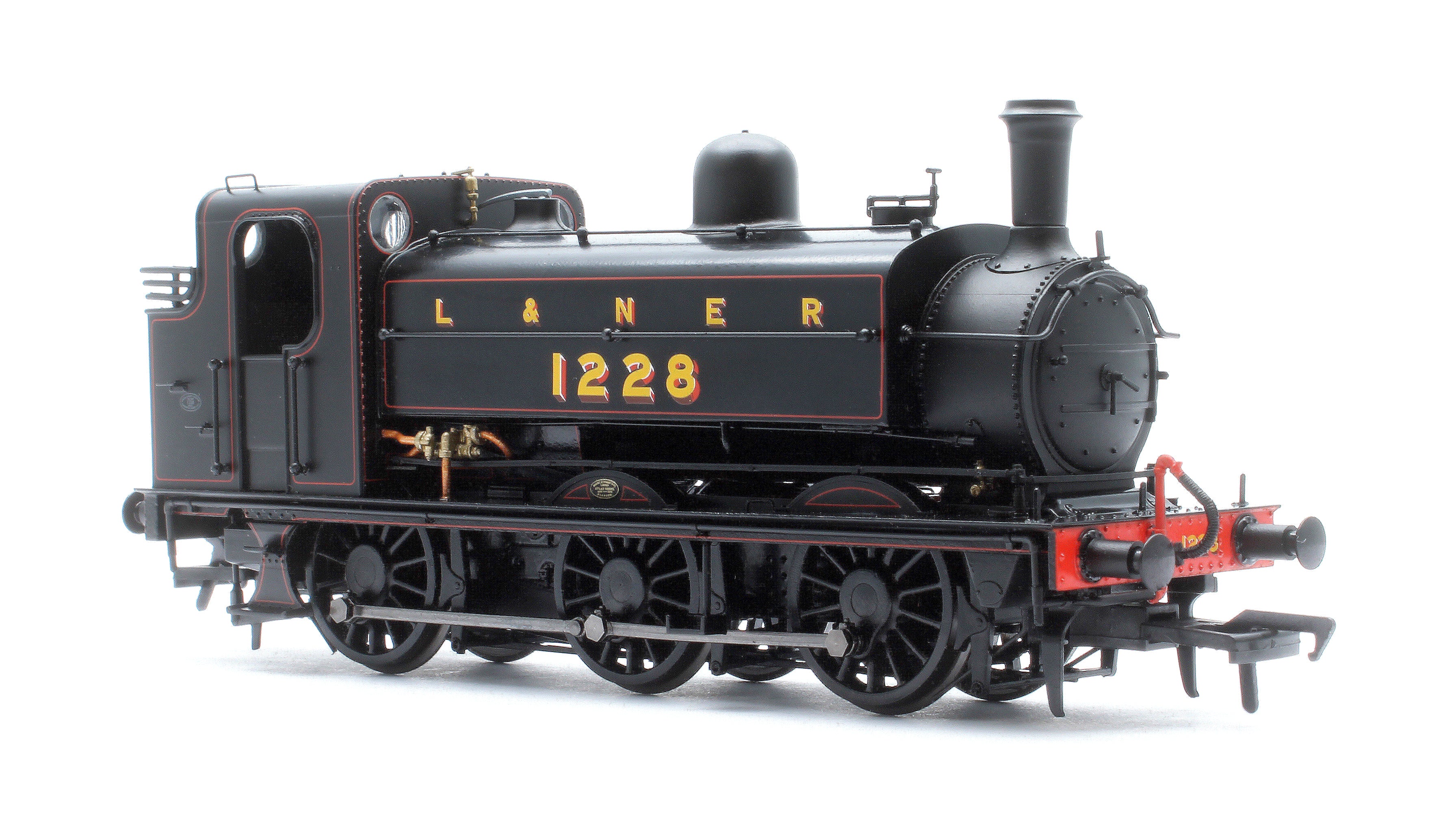 958503 LNER J52/2 No.1228 L&NER Black with Red Lining Steam Tank Locomotive - DCC Sound - Image 4