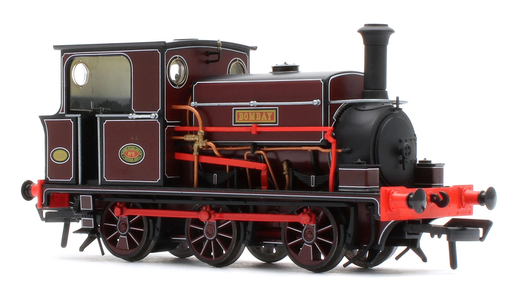 960007 Manning Wardle L Class 'Bombay' in Lined Red 0-6-0ST Steam Tank Locomotive - Image 6