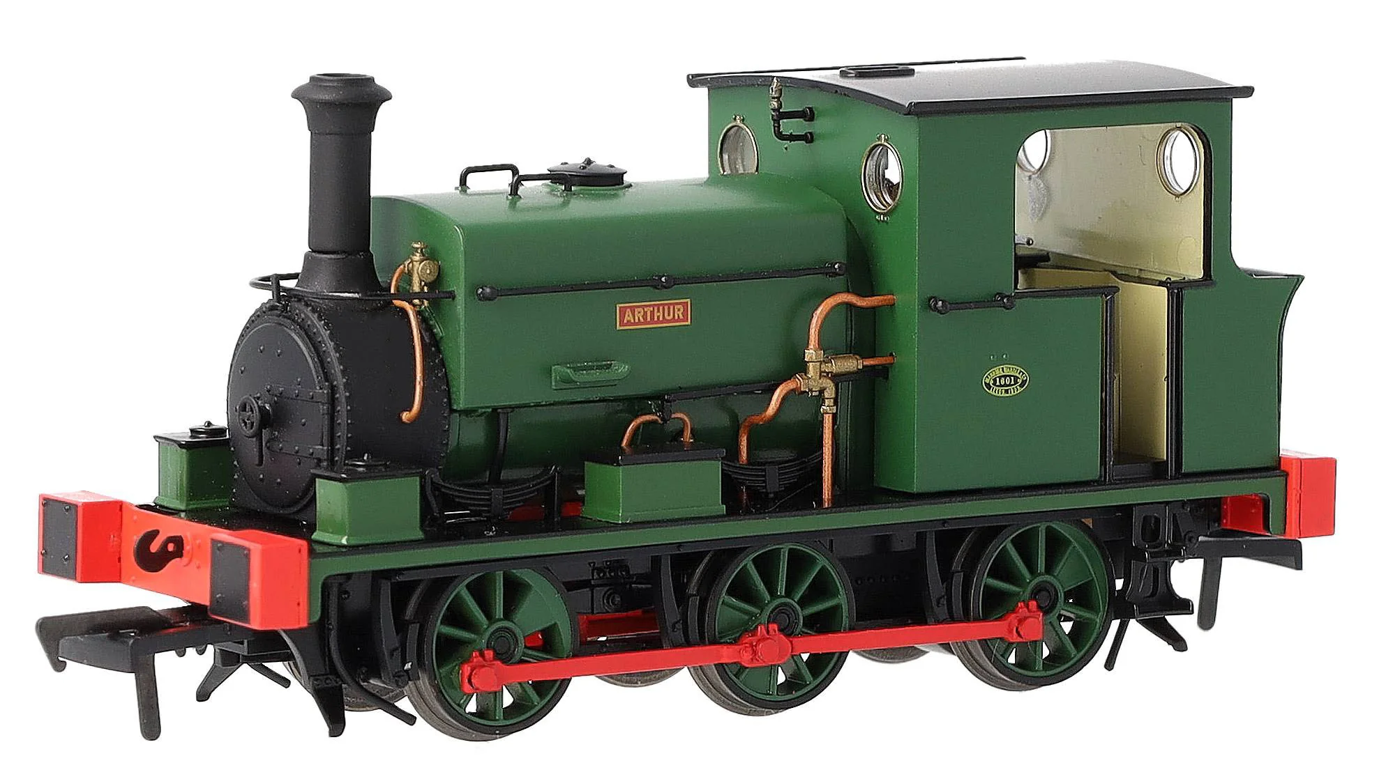 960502 Manning Wardle L Class 'Arthur' in Plain Green 0-6-0ST Steam Tank Locomotive - DCC Sound