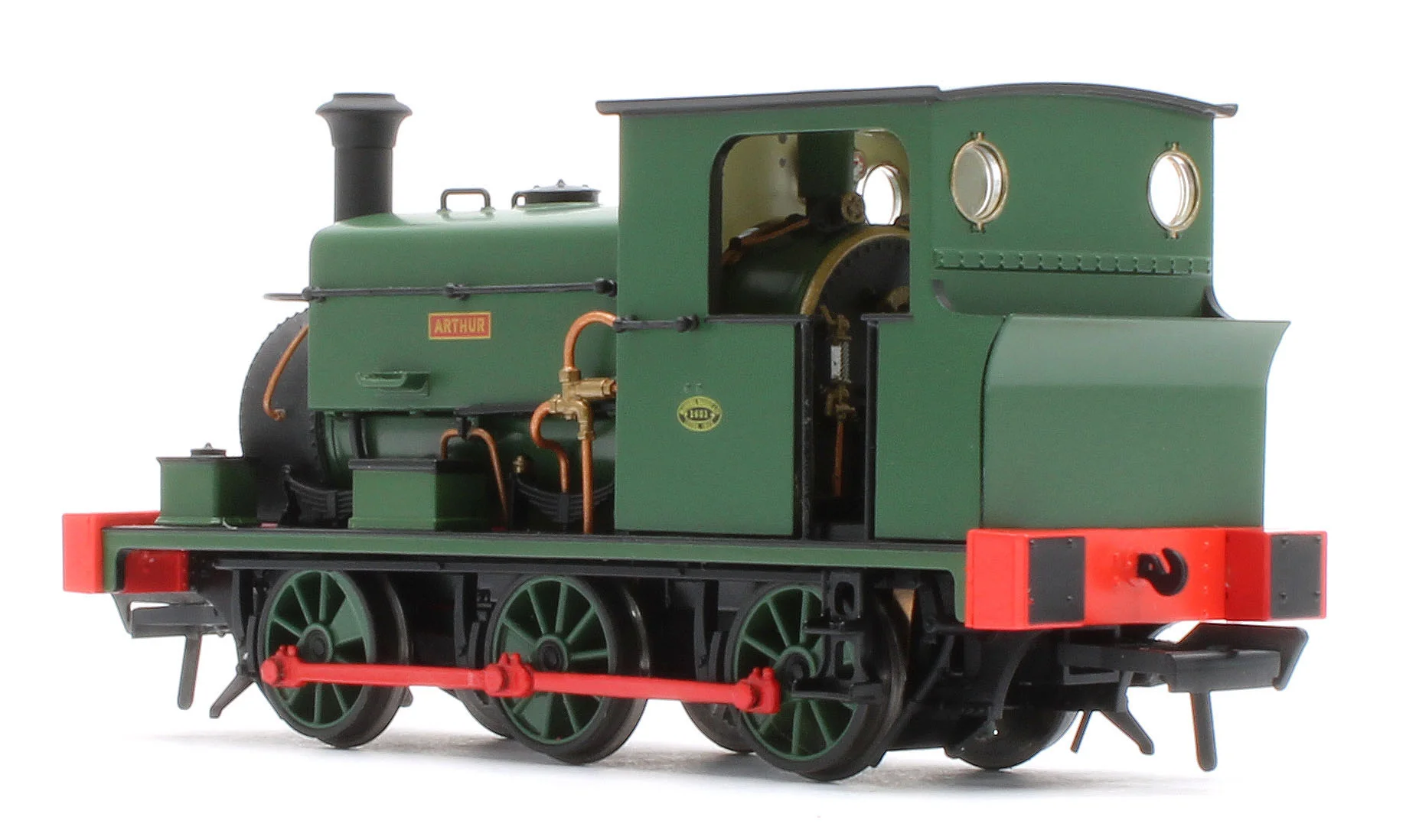 960502 Manning Wardle L Class 'Arthur' in Plain Green 0-6-0ST Steam Tank Locomotive - DCC Sound - Image 3