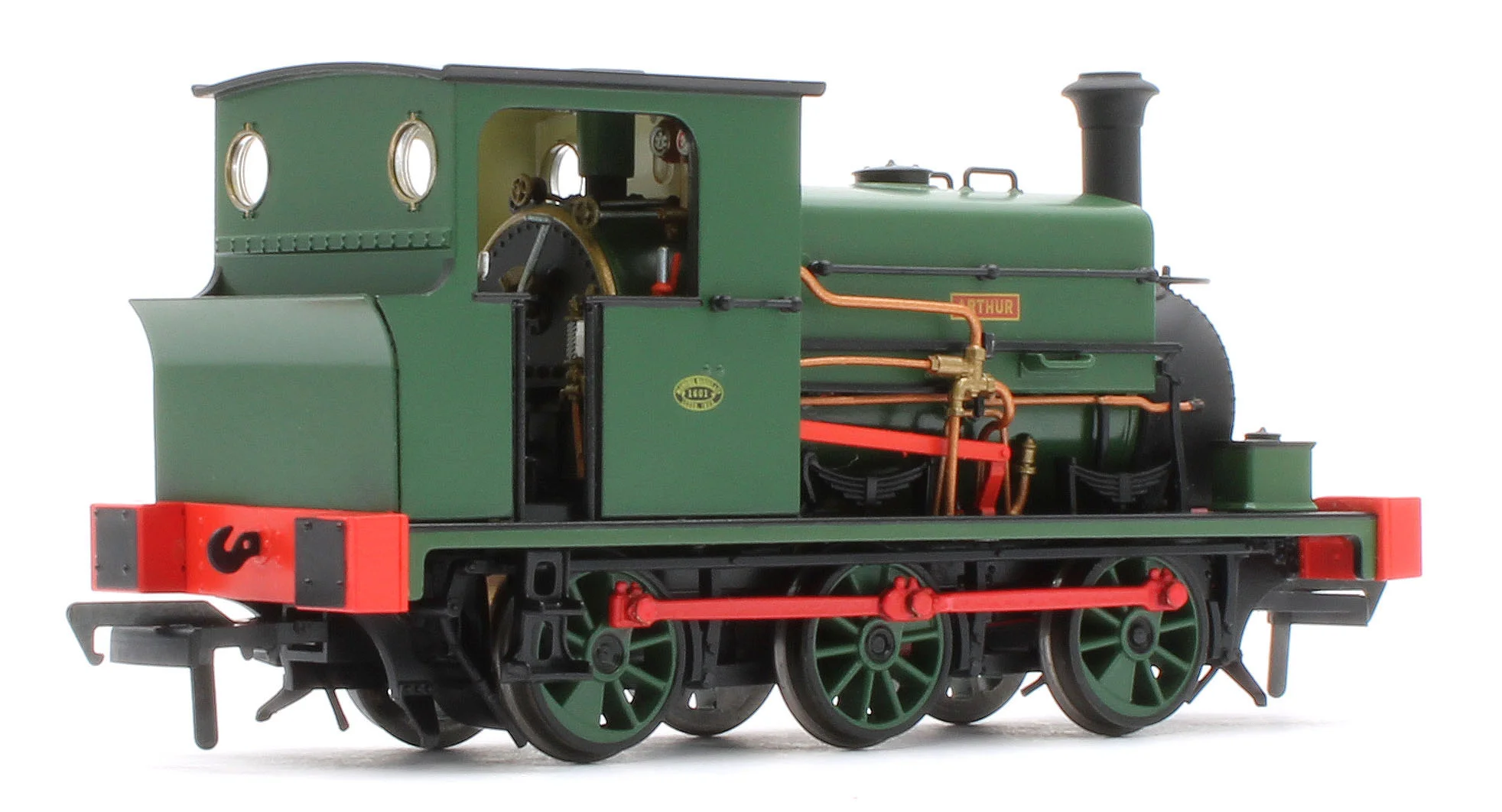 960502 Manning Wardle L Class 'Arthur' in Plain Green 0-6-0ST Steam Tank Locomotive - DCC Sound - Image 4