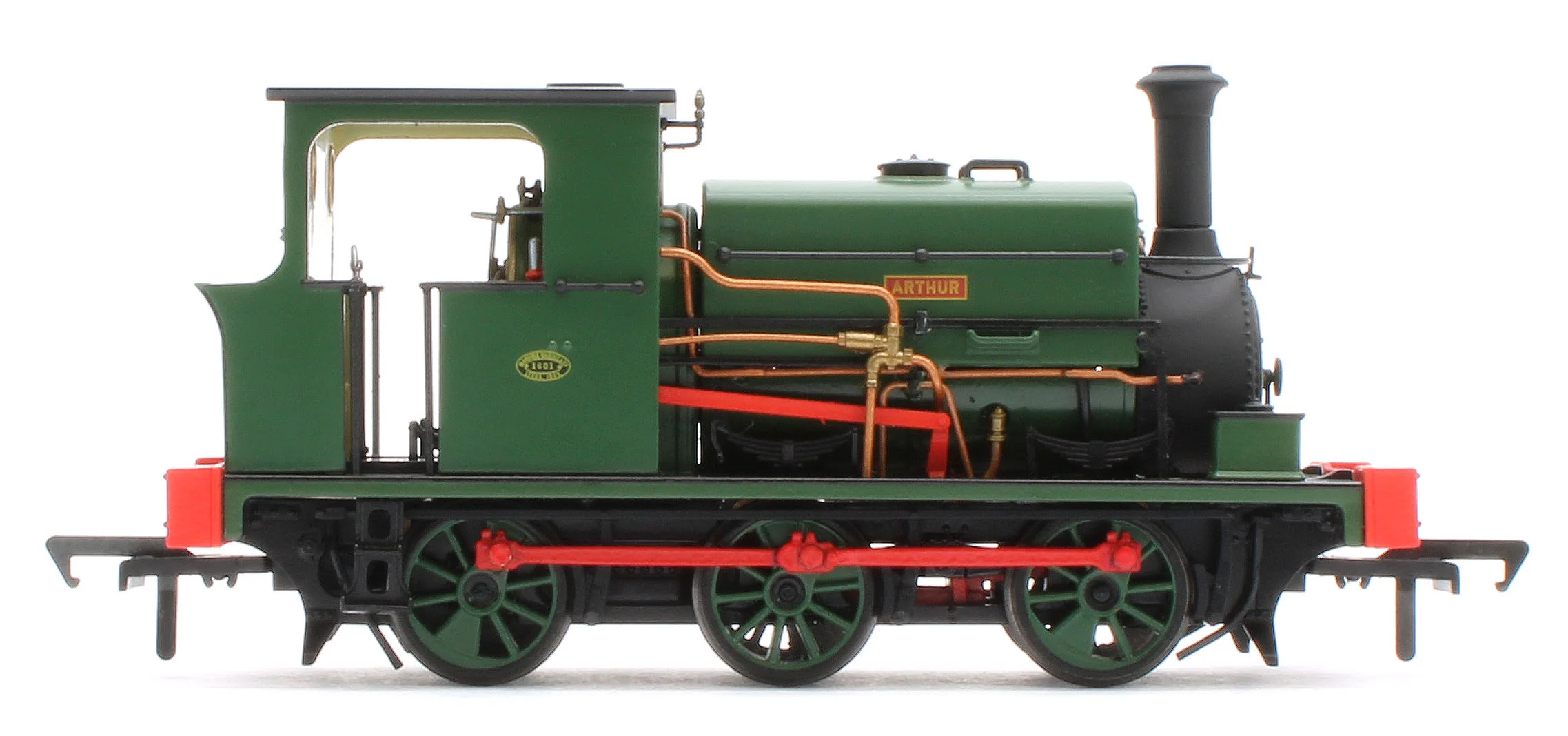960502 Manning Wardle L Class 'Arthur' in Plain Green 0-6-0ST Steam Tank Locomotive - DCC Sound - Image 5