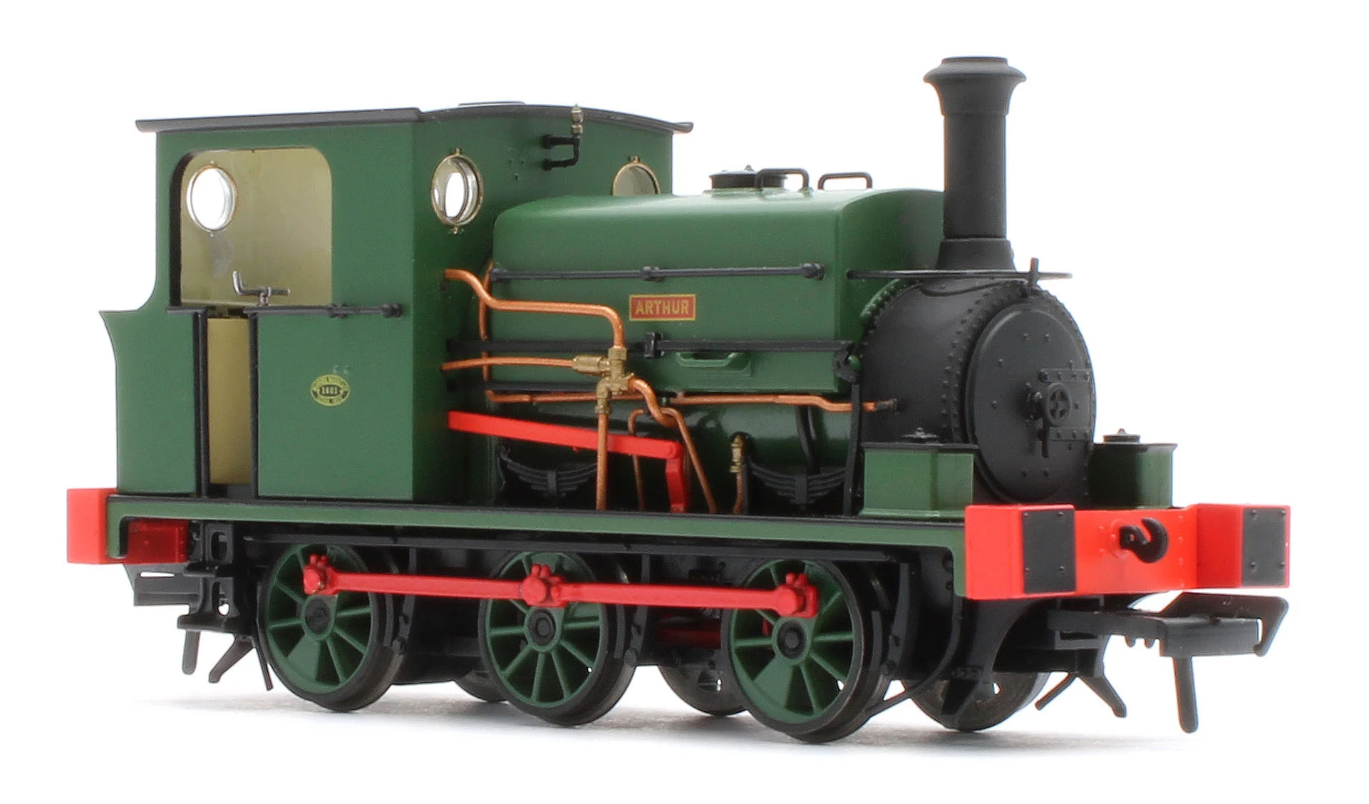 960502 Manning Wardle L Class 'Arthur' in Plain Green 0-6-0ST Steam Tank Locomotive - DCC Sound - Image 6