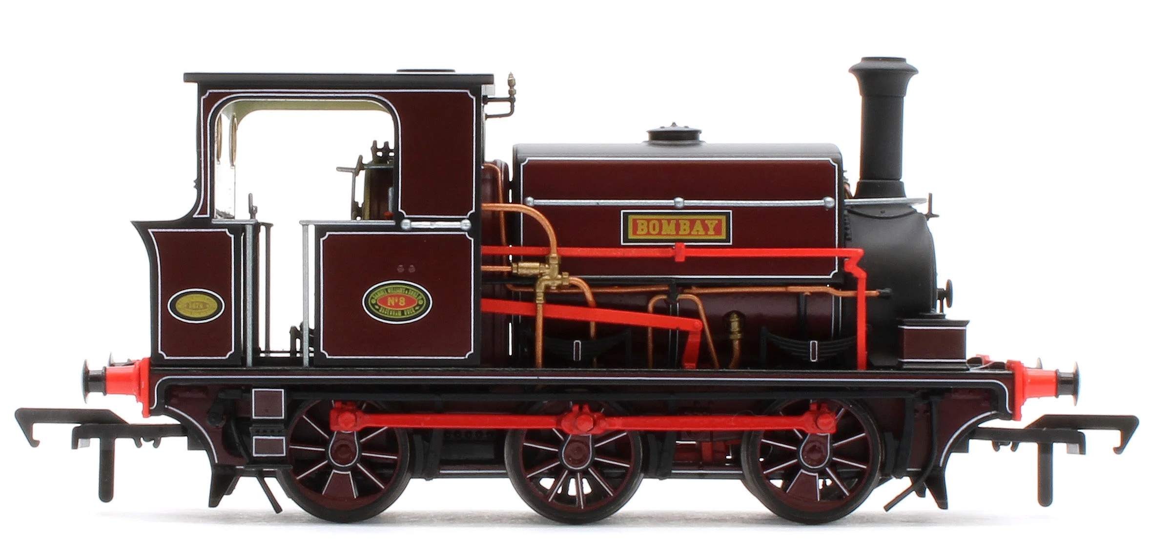 960507 Manning Wardle L Class 'Bombay' in Lined Red 0-6-0ST Steam Tank Locomotive - DCC Sound - Image 5