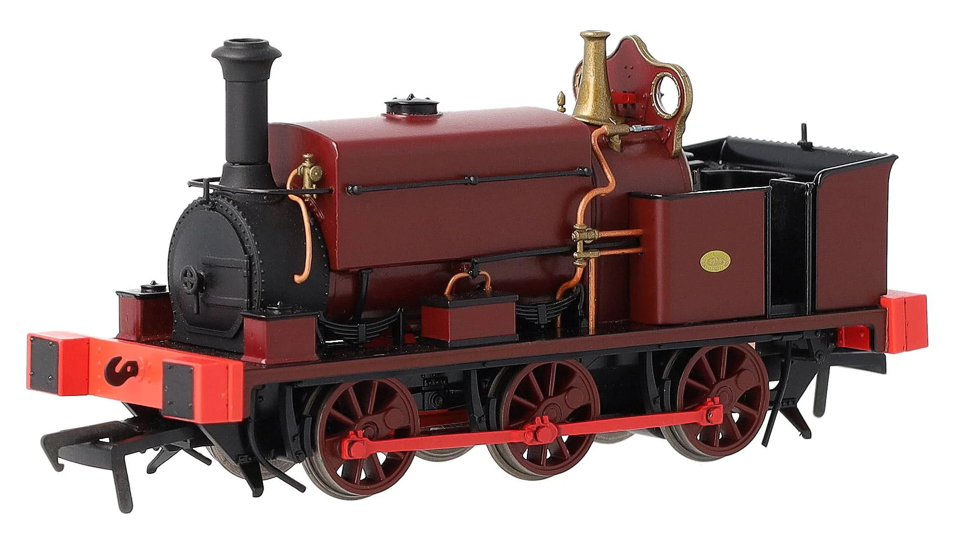 960508 Manning Wardle L Class Unnumbered in Plain Red 0-6-0ST Steam Tank Locomotive - DCC Sound