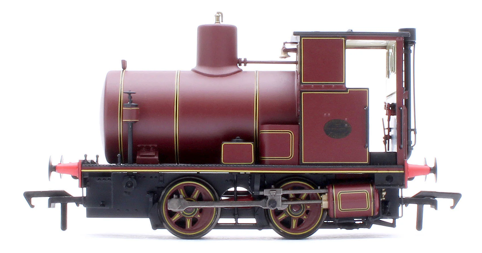 965510 Andrew Barclay Fireless 0-4-0 - Lined Maroon Steam Locomotive - DCC Sound - Image 2