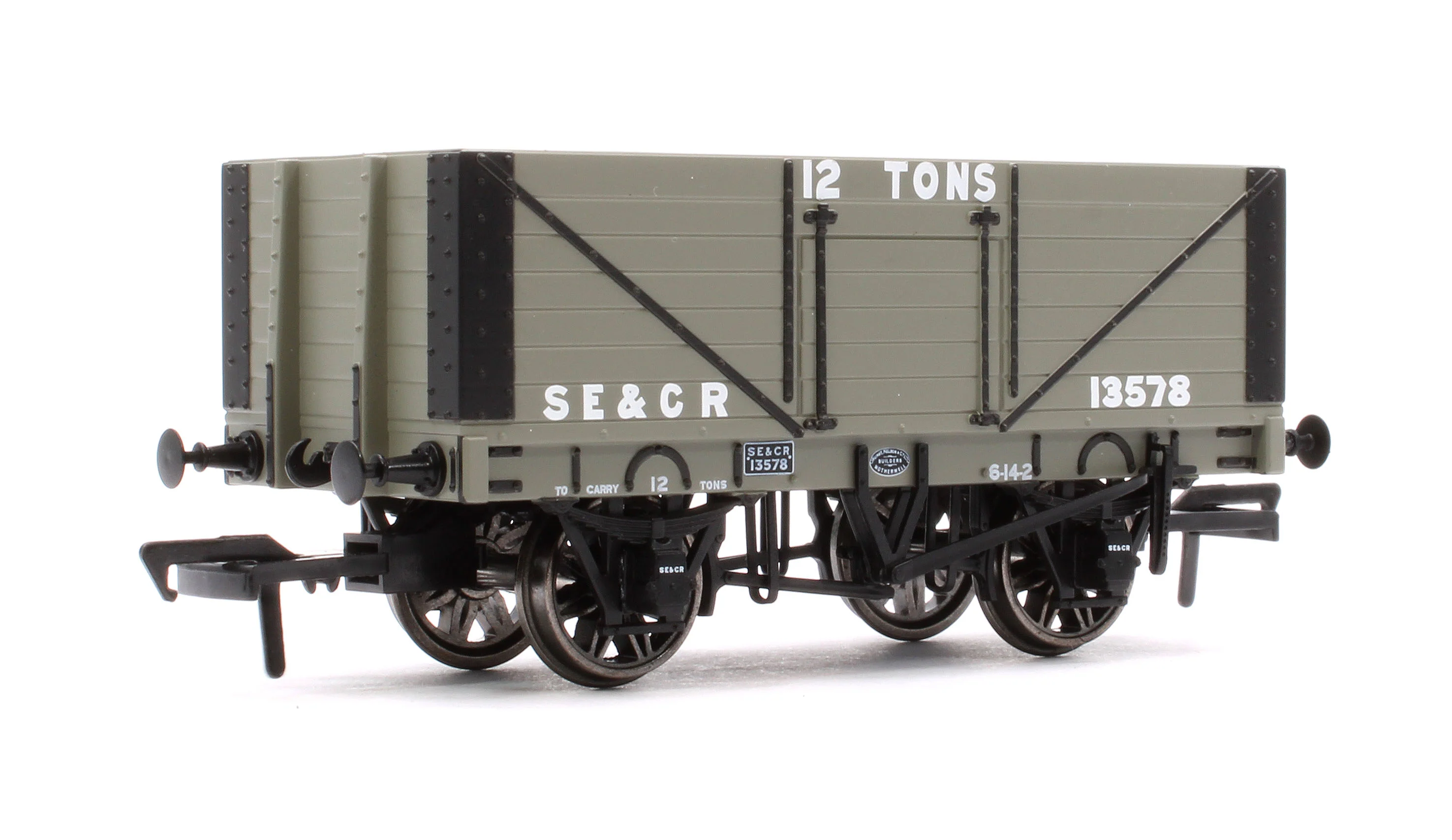 967401 SECR 12T 7 Plank Mineral Wagon (SR Dia.1357) SECR (Early) No.13578