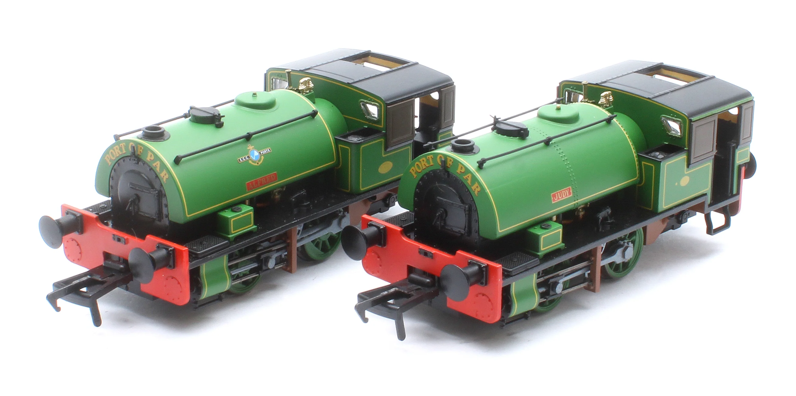 968002 Port of Par Bagnalls Twin Pack - Lined Light Green (As Preserved) Steam Locomotive - Image 2