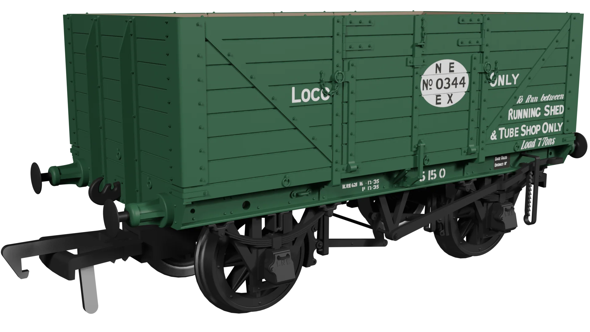 973007 GER Dia.48 7-Plank Open Wagon LNER Loco No.0344