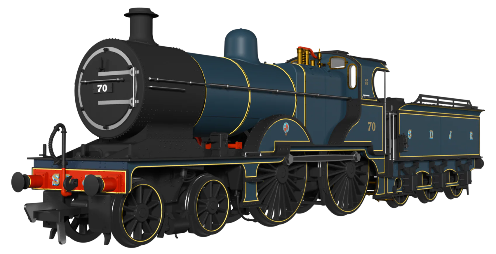 974004 Midland Railway 483 Class 4-4-0 SDJR Blue No.70 Steam Locomotive - Image 3