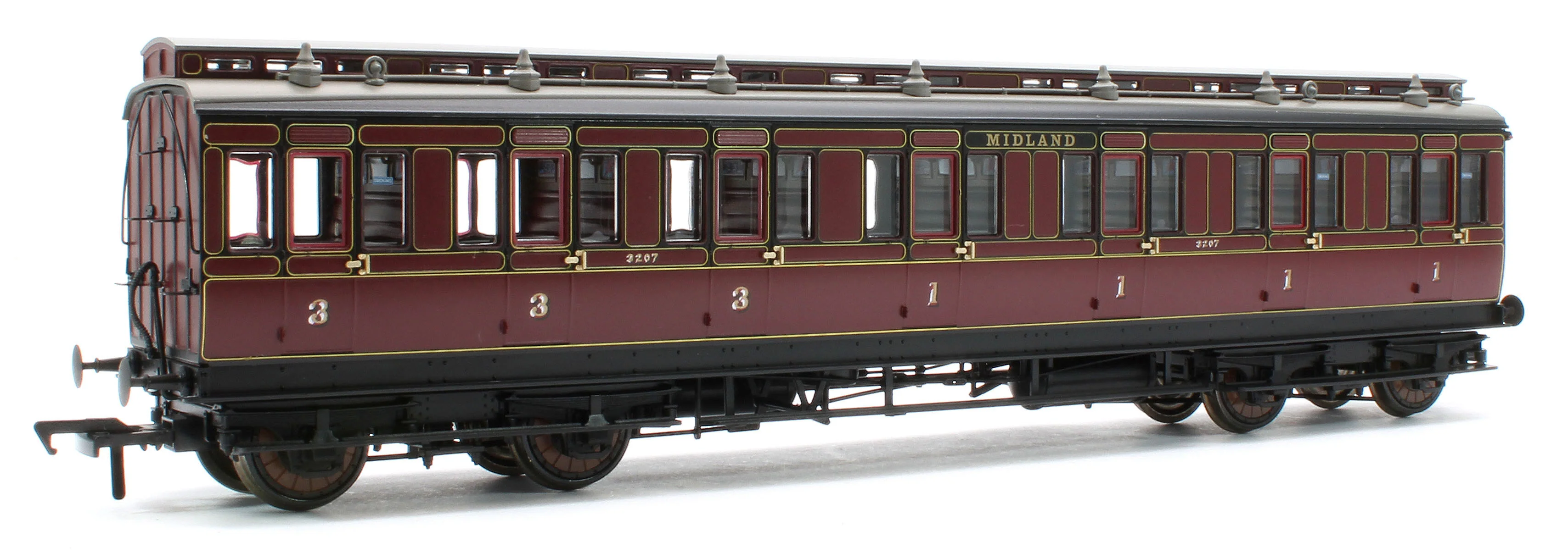 978005 48' Midland Railway ‘Evolution’ Bogie Coach Non-Corridor Carriage No.681, No.2441 & No.3207 3-Pack - Image 5