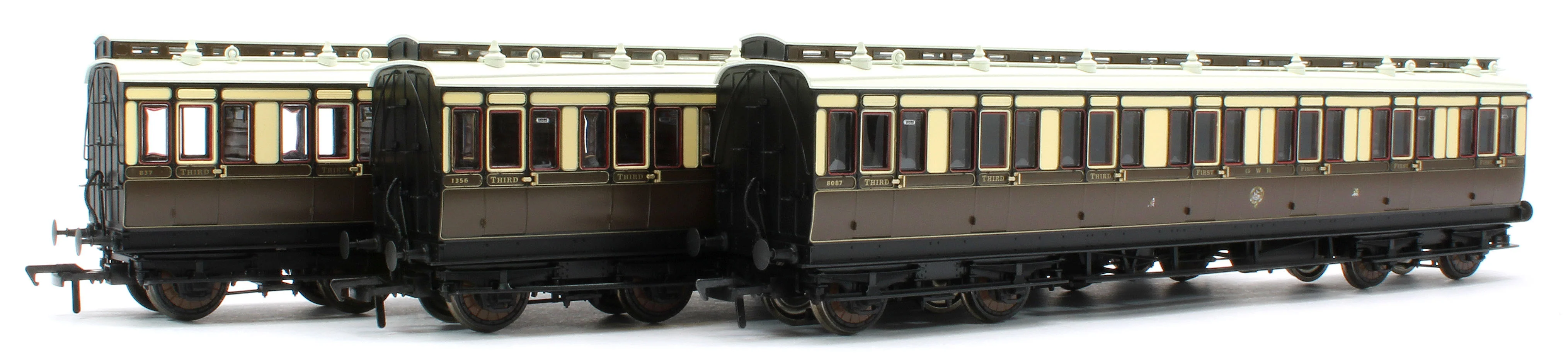 978013 48' GWR ‘Evolution’ Bogie Coach Non-Corridor Carriage No.837, No.1356 & No.8087 3-Pack - Image 12
