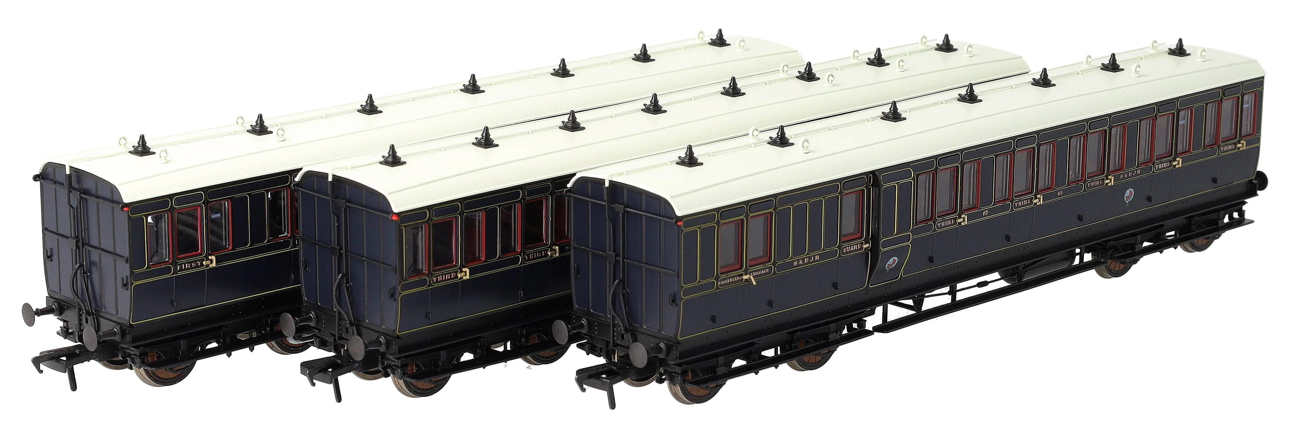 978025 48' SDJR âEvolutionâ Bogie Coach Non-Corridor Carriage No.85, No.71 & No.15 3-Pack - Image 2