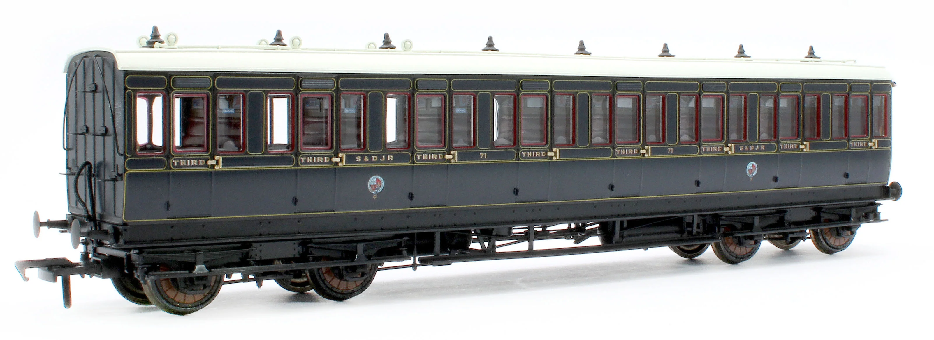 978025 48' SDJR âEvolutionâ Bogie Coach Non-Corridor Carriage No.85, No.71 & No.15 3-Pack - Image 6