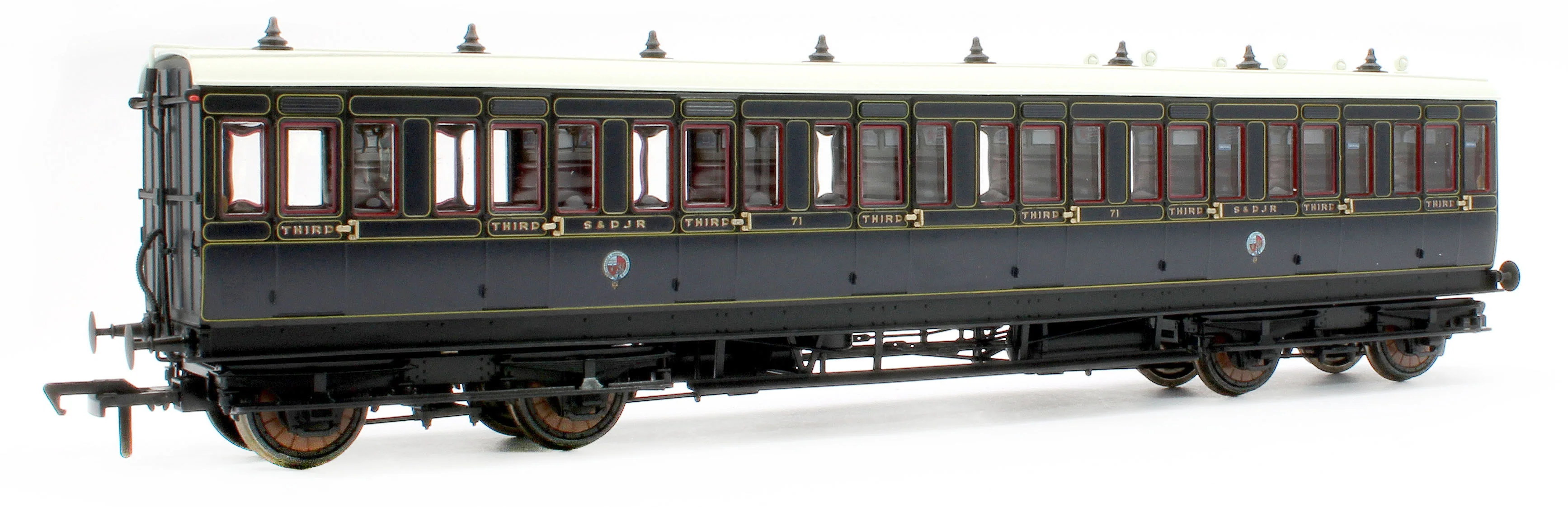 978025 48' SDJR âEvolutionâ Bogie Coach Non-Corridor Carriage No.85, No.71 & No.15 3-Pack - Image 8