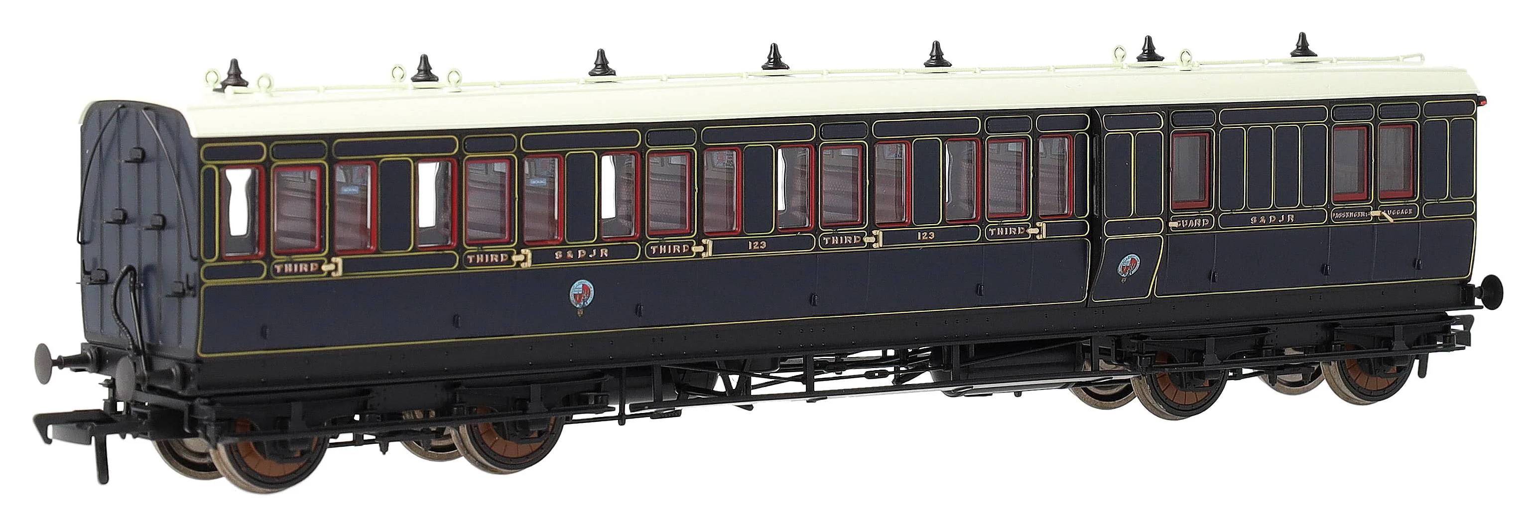 978026 48' SDJR âEvolutionâ Bogie Coach Non-Corridor Brake Third No.123