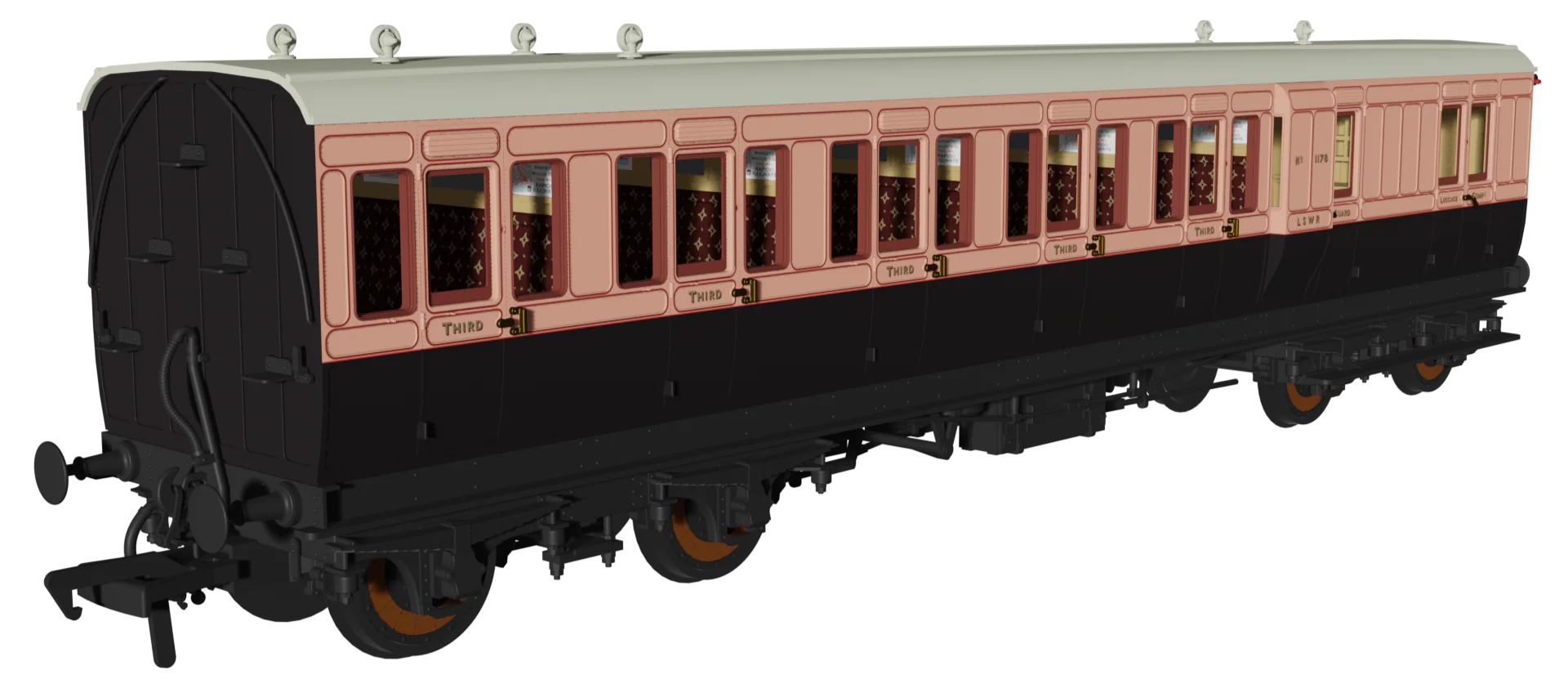 978102 ‘Evolution’ 48’ London and South Western Railway Salmon and Brown Brake third No.1178