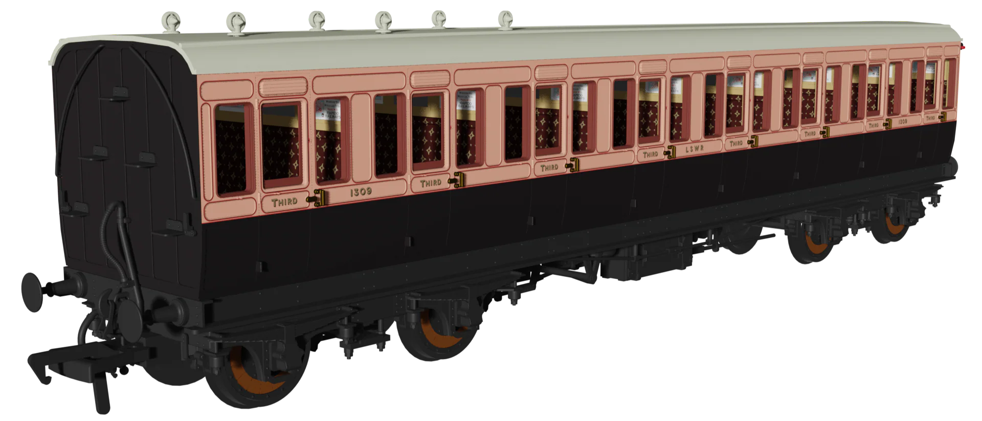 978103 ‘Evolution’ 48’ London and South Western Railway Salmon and Brown Third No.1309