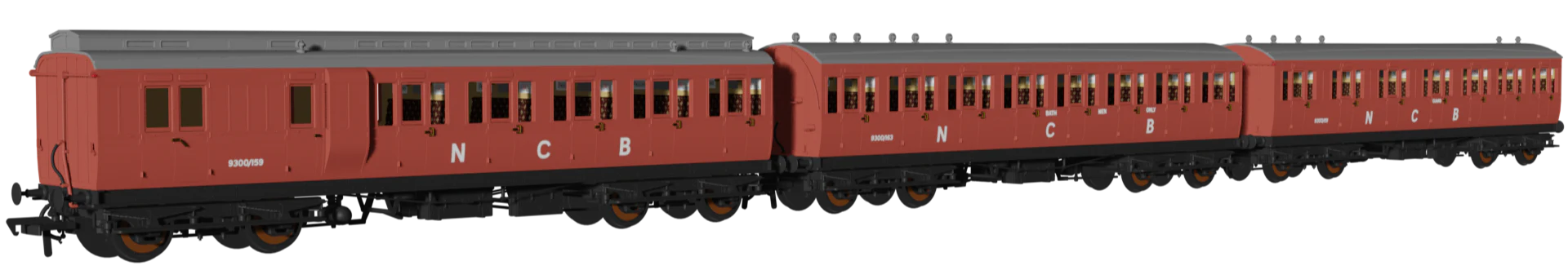 978237 Evolution' 48' NCB Non-Corridor Carriage No.9300/159, 9300/163 & 9300/151 Triple Pack - Image 2