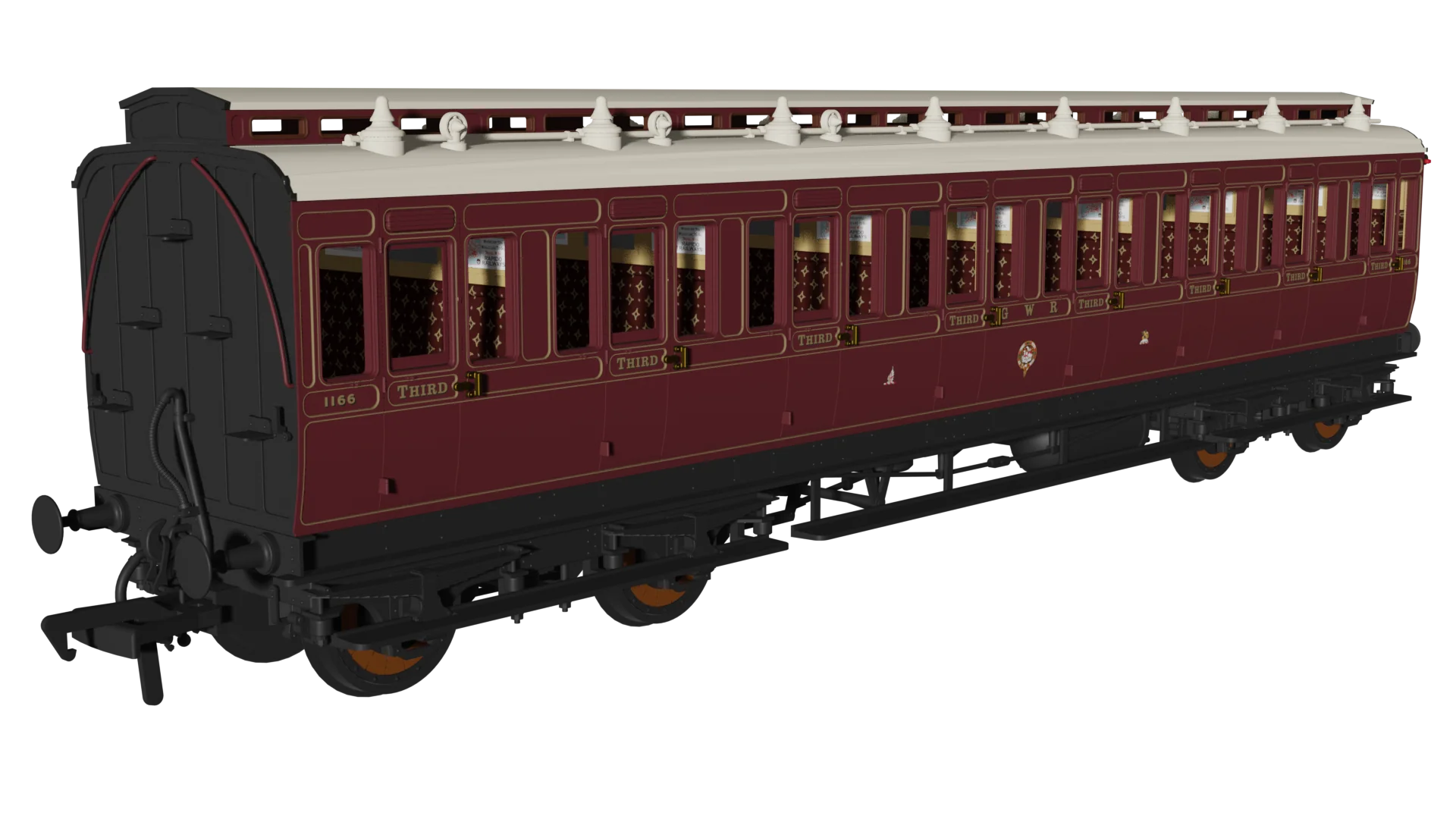 978247 GWR Lined Crimson Lake 'Evolution' Non-Corridor Carriage Pack - Image 3