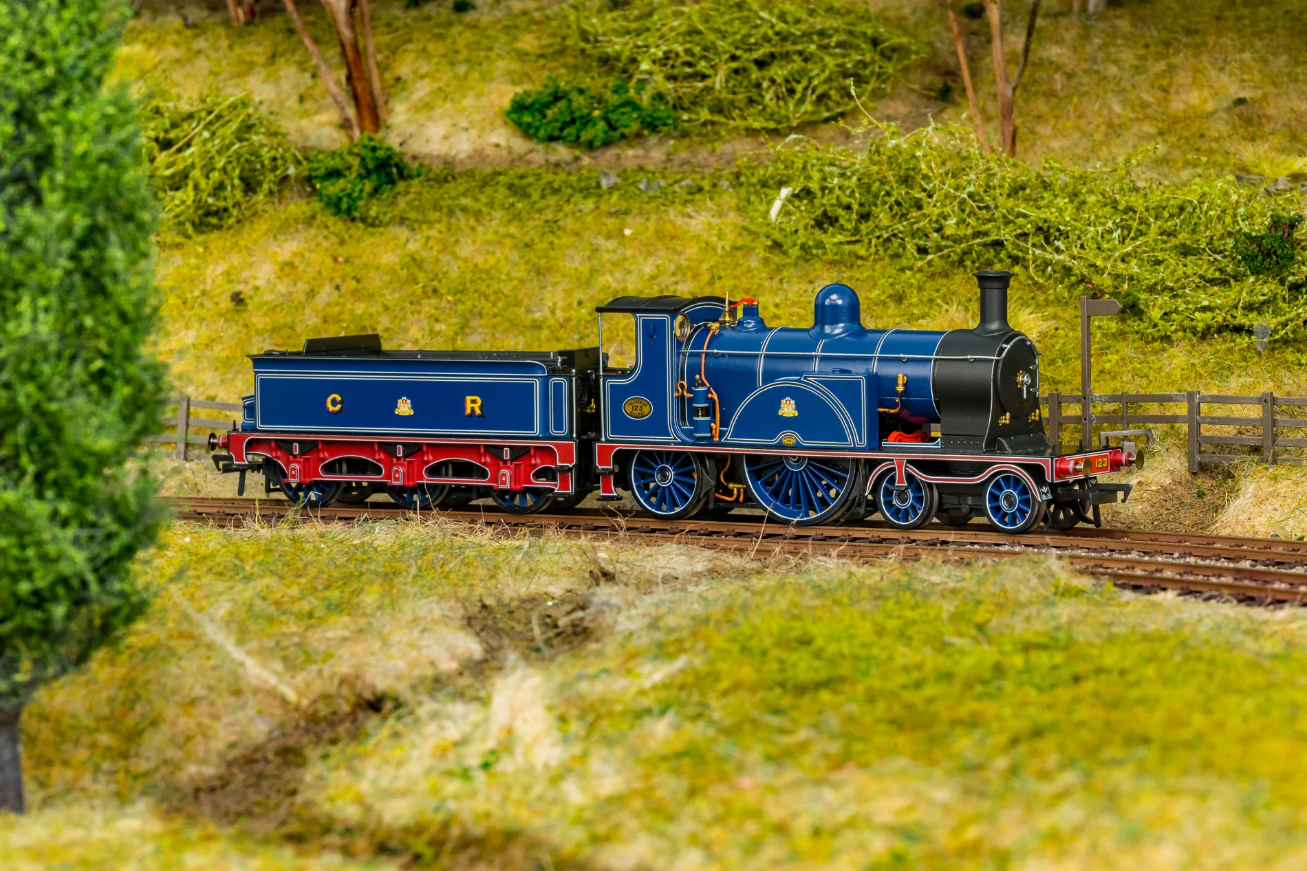 982505 Caledonian Railway Single 4-2-2 CR Dark Blue No.123 Steam Locomotive - DCC Sound - Image 5