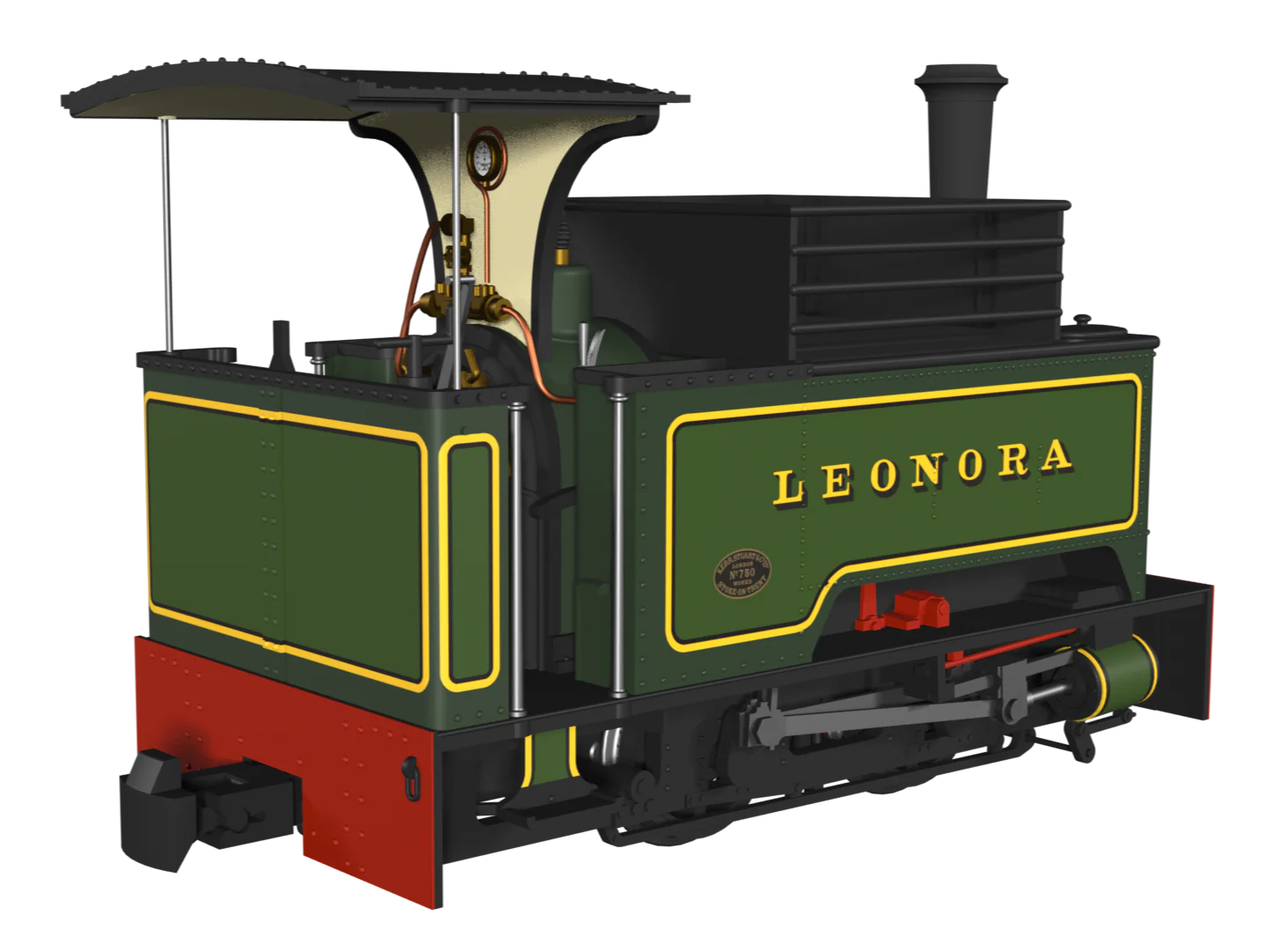 986502 Sirdar Class 0-4-0 Kerr, Stuart & Co. Long-Tank ‘Leonora’ Lined Green Steam Locomotive - DCC Fitted - Image 2