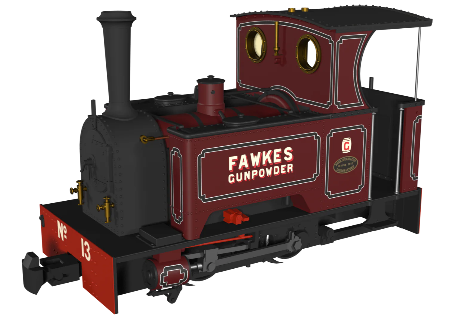 986206 Sirdar Class 0-4-0 Kerr, Stuart & Co. Short-Tank 'What If' - G. Fawkes Lined Maroon Steam Locomotive