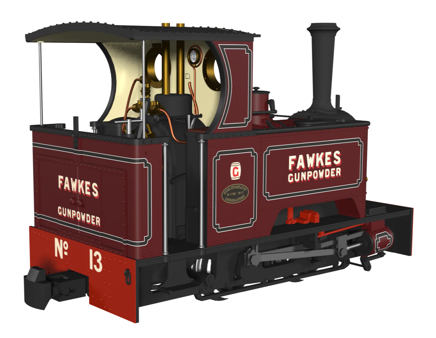 986206 Sirdar Class 0-4-0 Kerr, Stuart & Co. Short-Tank 'What If' - G. Fawkes Lined Maroon Steam Locomotive - Image 2