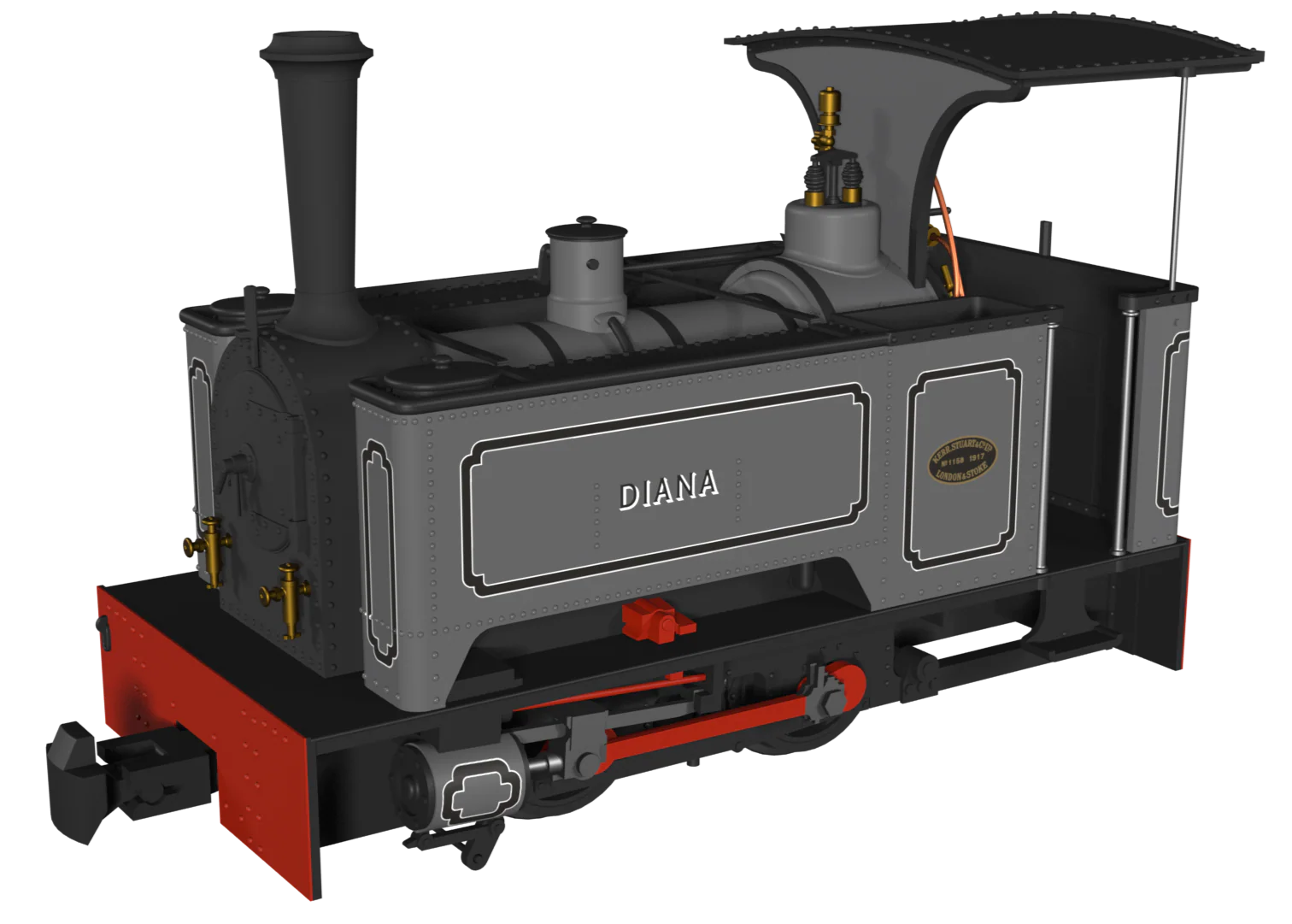 986001 Sirdar Class 0-4-0 Kerr, Stuart & Co. Long-Tank 'Diana’ Lined Grey (As Preserved) Steam Locomotive - Image 10